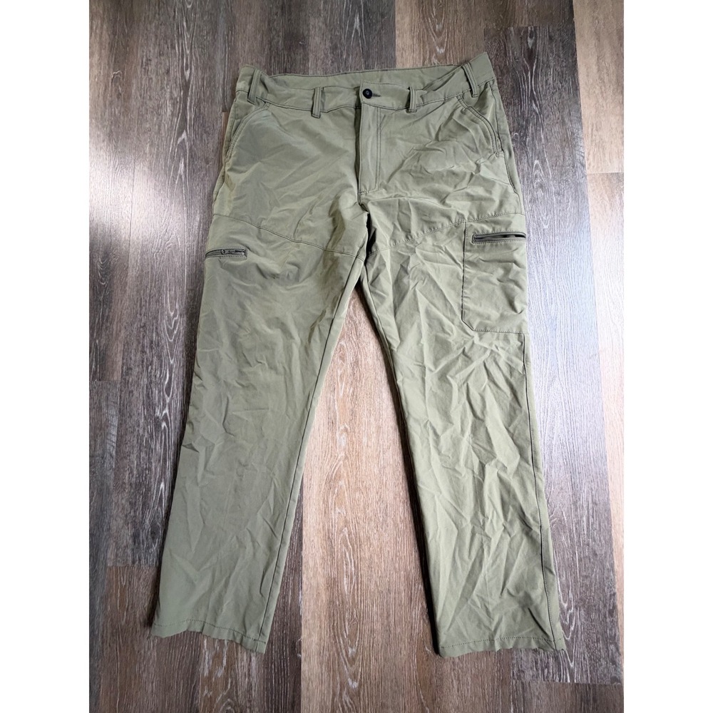 Wrangler Cargo Pants Mens 38 Green Outdoor Series Stretch Hiking Utility